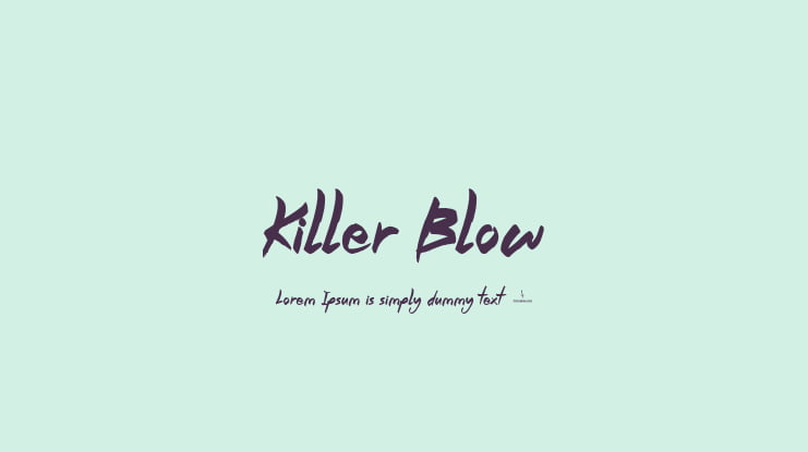 Killer Blow Font