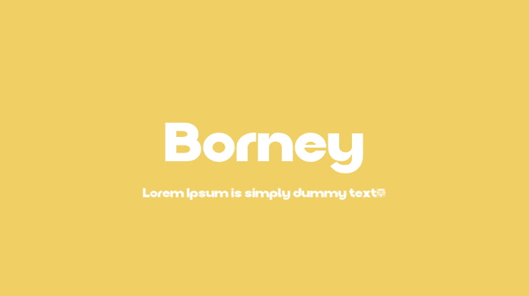 Borney Font