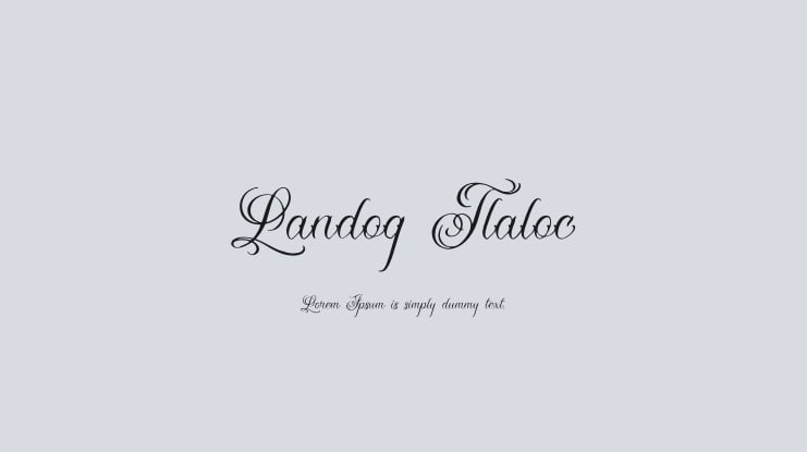 Landog Tlaloc Font