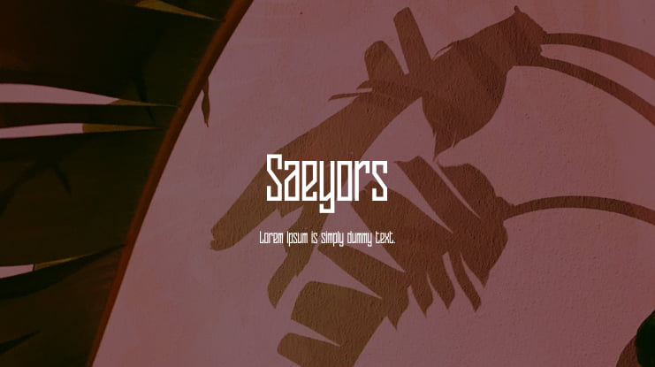 Saeyors Font