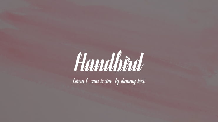 Handbird Font