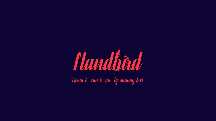 Handbird Font