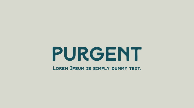 PURGENT Font