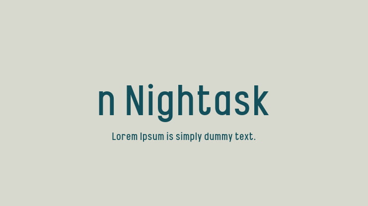 n Nightask Font