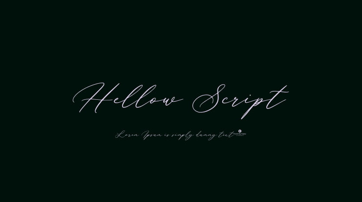 Hellow Script Font