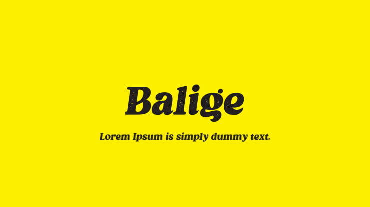 Balige Font