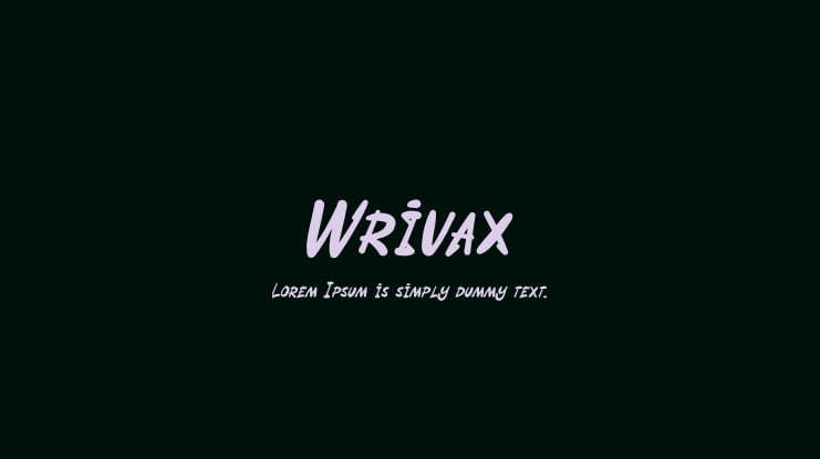 Wrivax Font