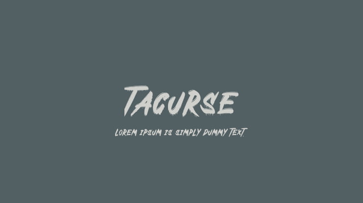 Tacurse Font