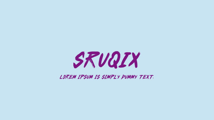 Sruqix Font