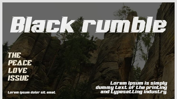 Black rumble Font