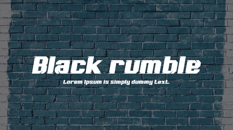 Black rumble Font