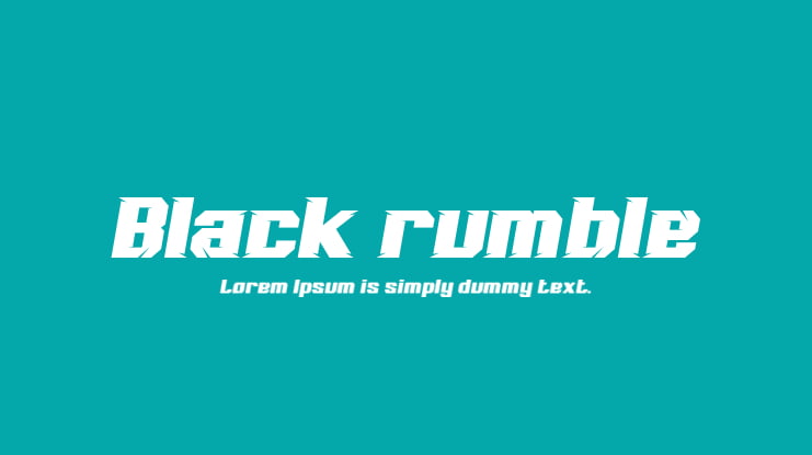 Black rumble Font