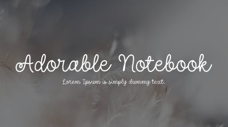 Adorable Notebook Font Family