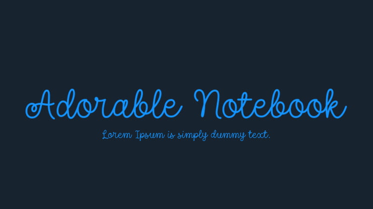 Adorable Notebook Font Family