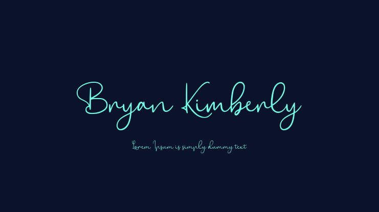 Bryan Kimberly Font