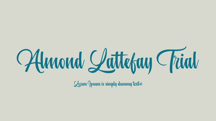 Almond Lattefay Trial Font