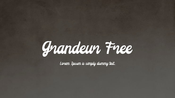 Grandeur Free Font