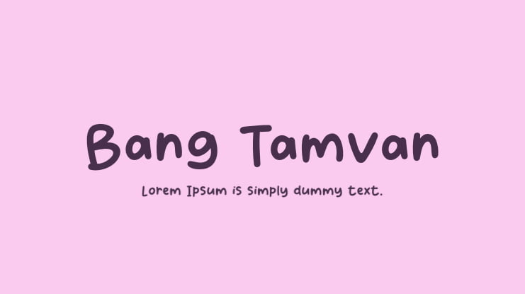 Bang Tamvan Font