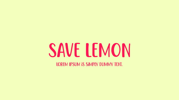 Save Lemon Font