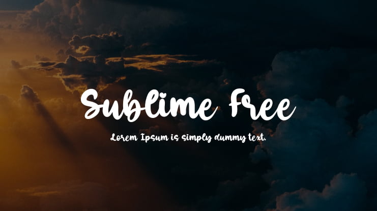 Sublime Free Font