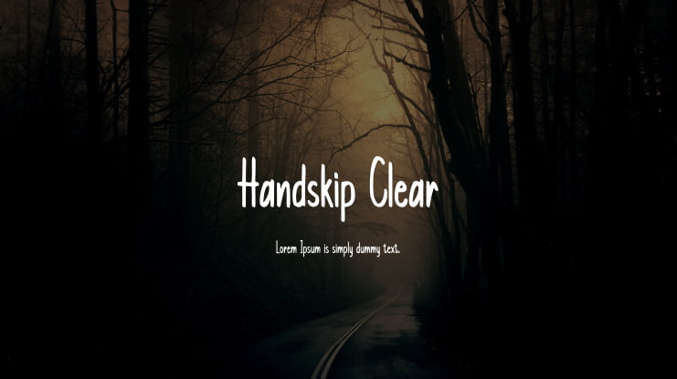 Handskip Clear Font