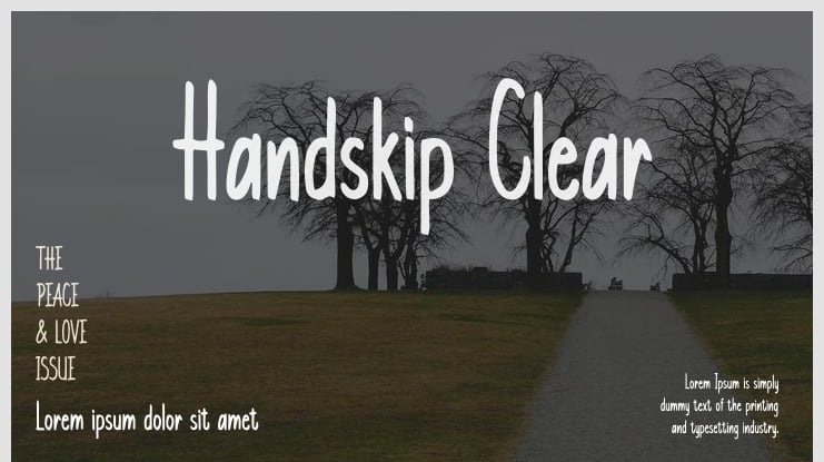 Handskip Clear Font