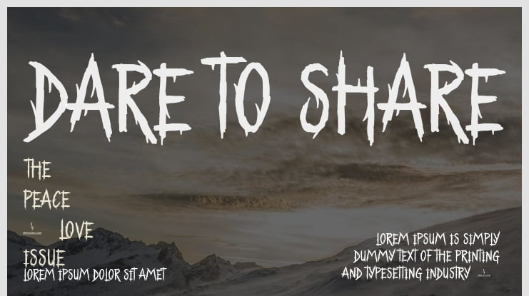 Dare to Share Font