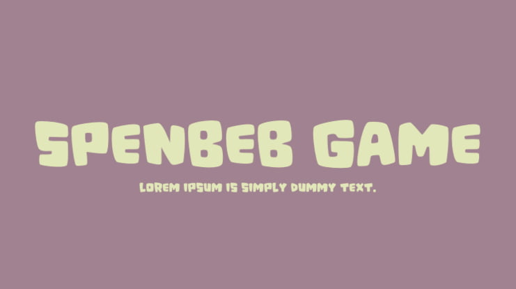 Spenbeb Game Font