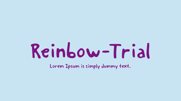 Reinbow-Trial Font