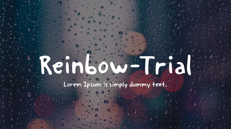 Reinbow-Trial Font