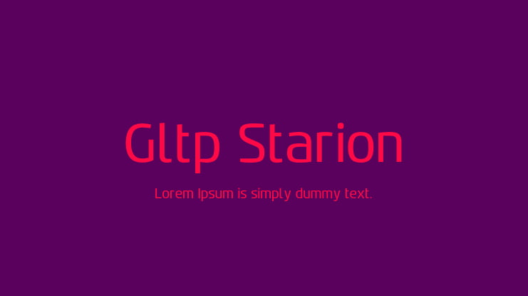 Gltp Starion Font Family