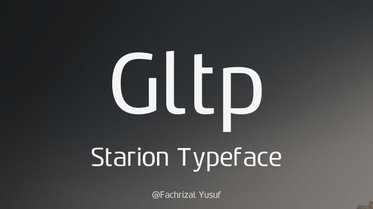 Gltp Starion Font Family