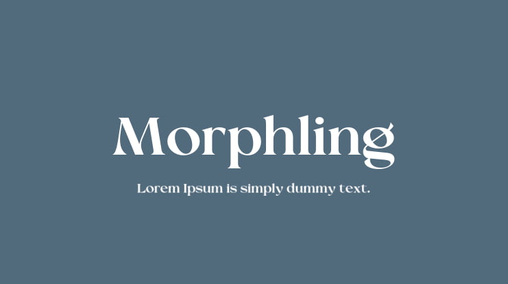 Morphling Font