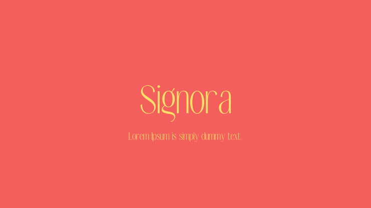 Signora Font Family