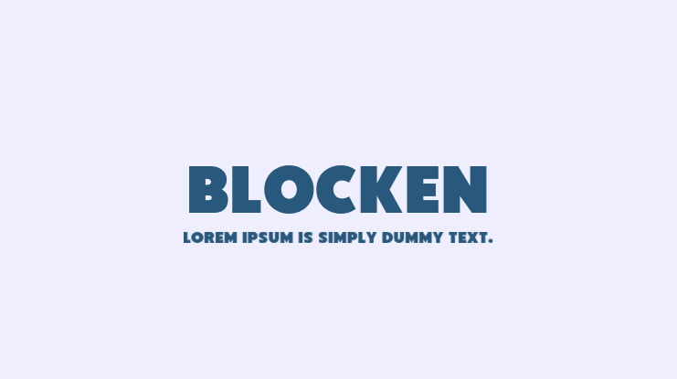 Blocken Font