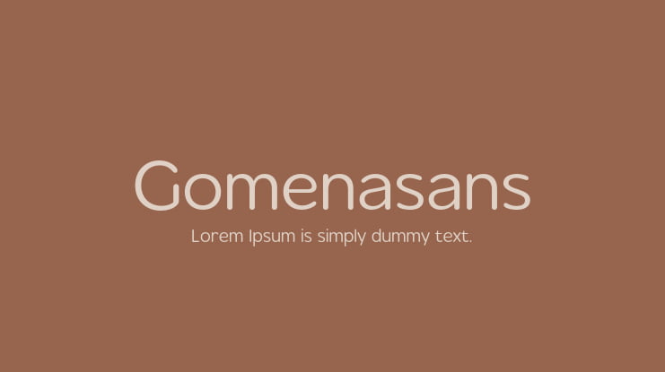 Gomenasans Font Family