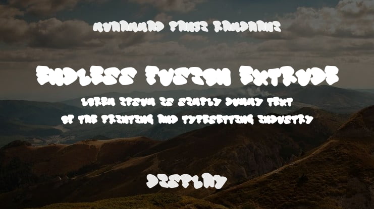 Endless Fusion Extrude Font Family