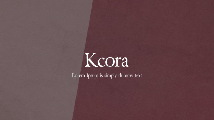 Kcora Font