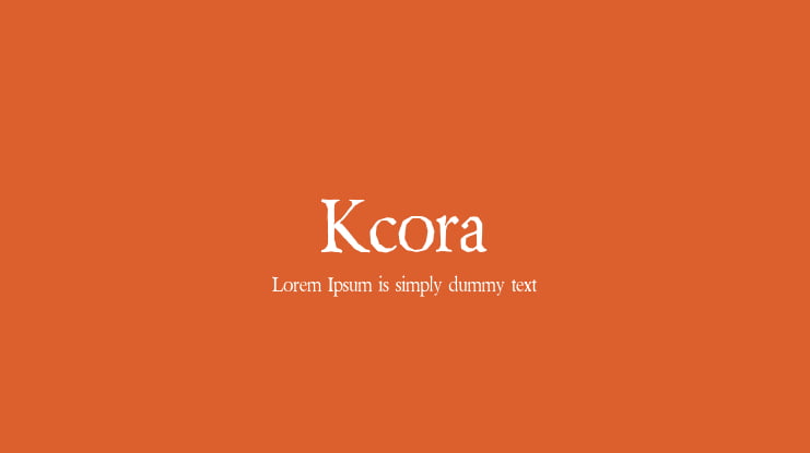 Kcora Font