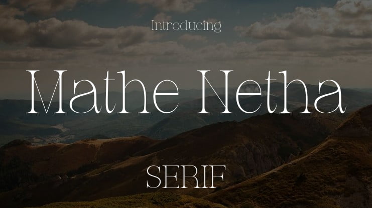 Mathe Netha Font Family