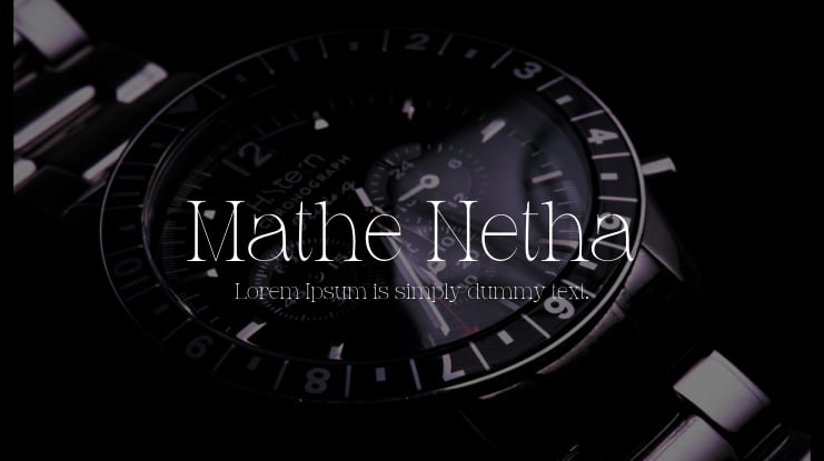 Mathe Netha Font Family