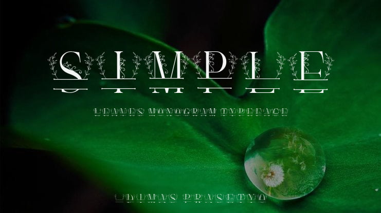 Simple Leaves Monogram Font