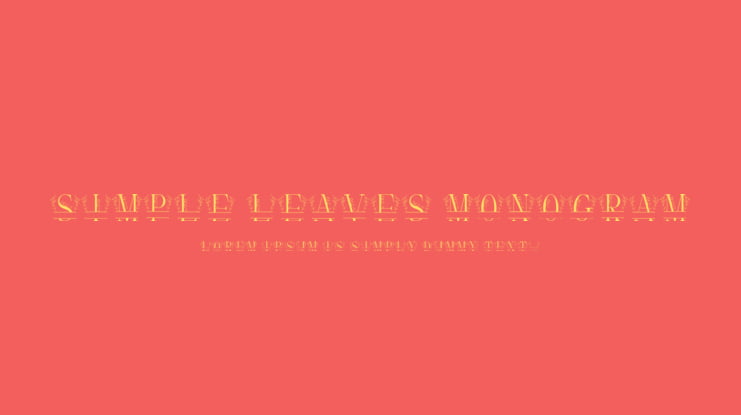 Simple Leaves Monogram Font