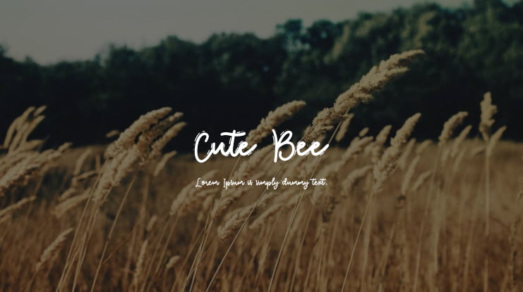 Cute Bee Font