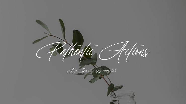 Pathentic Actions Font