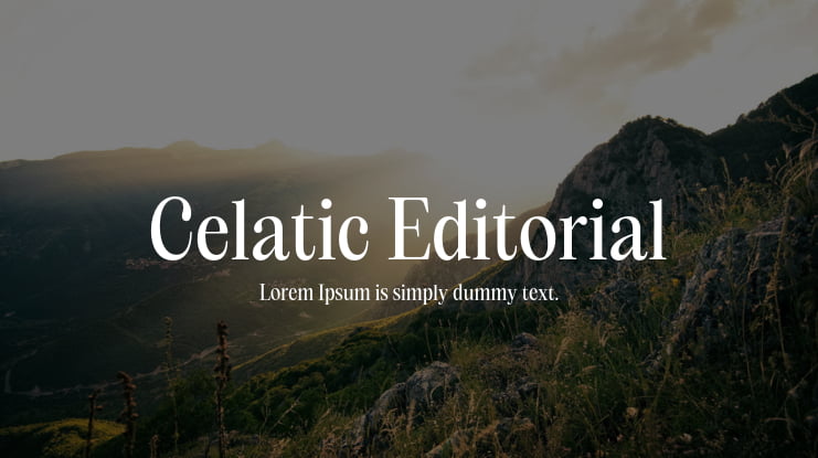 Celatic Editorial Font