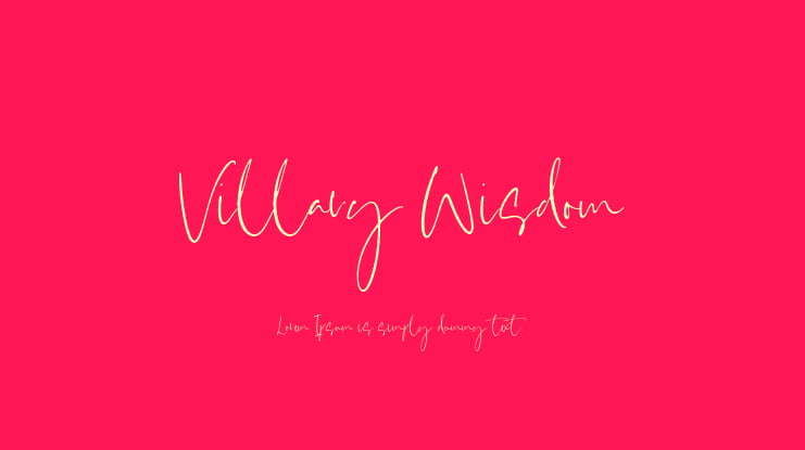 Villary Wisdom Font