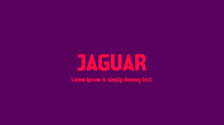 JAGUAR Font