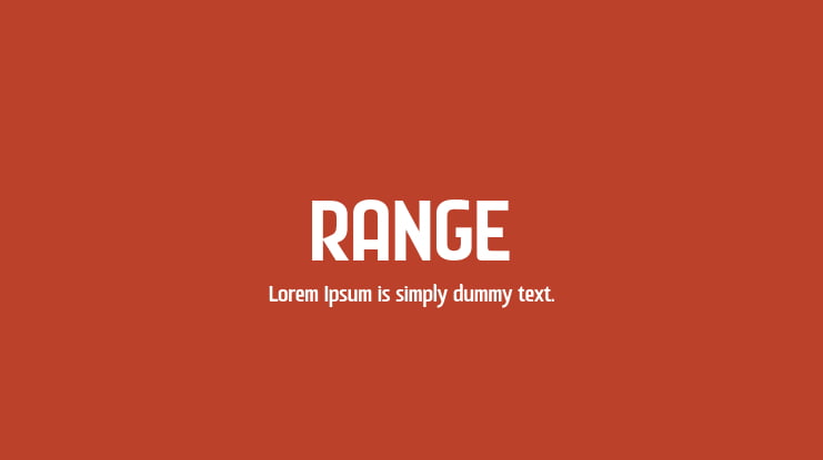 RANGE Font