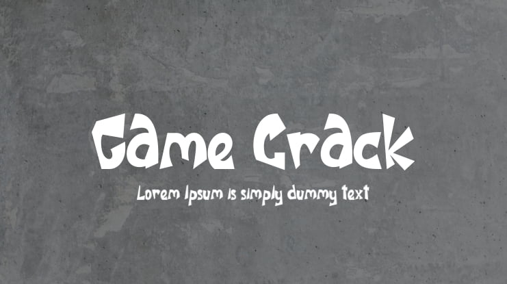 Game Crack Font